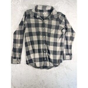 Faherty Legend Sweater Shirt Size Small Buffalo Check Gray Long Sleeve Outdoor